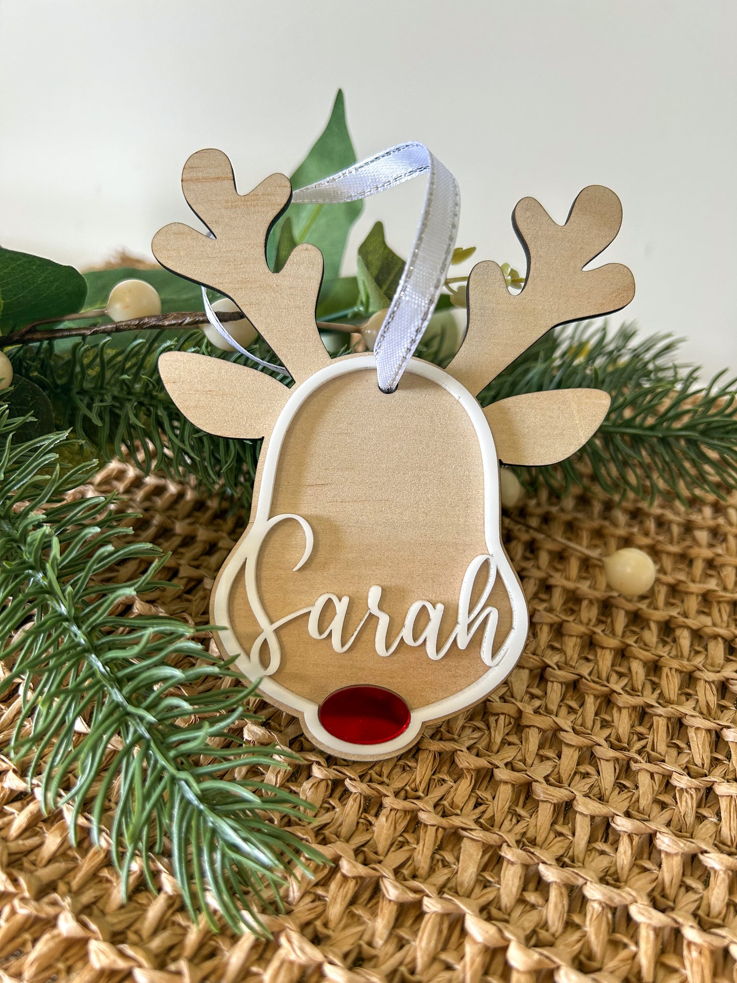 Personalised Reindeer Christmas Ornament