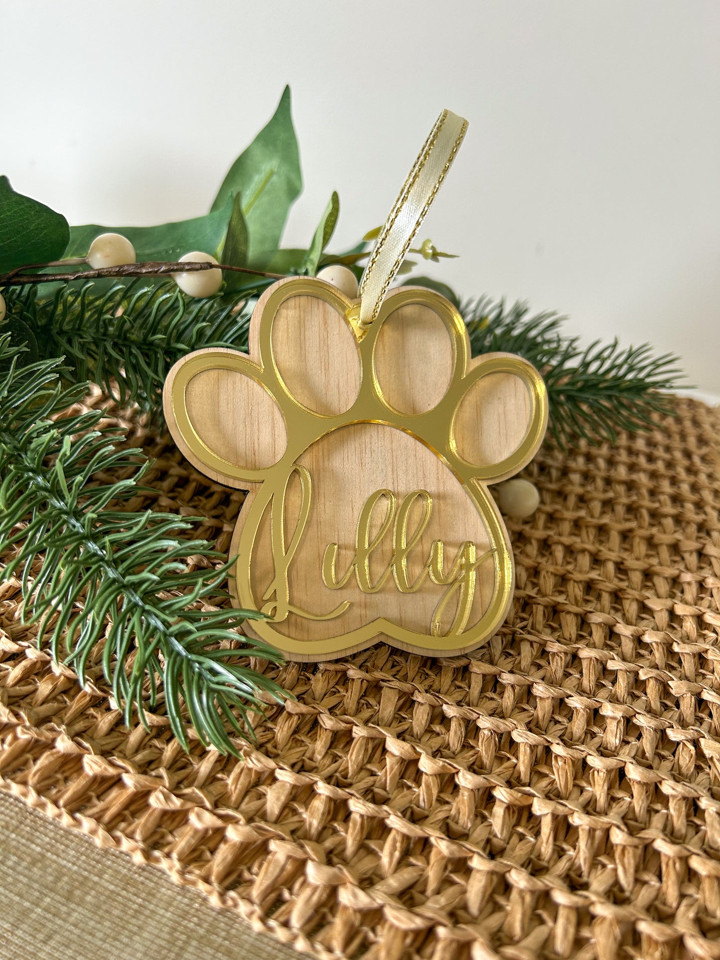 Paw Print Christmas Ornament