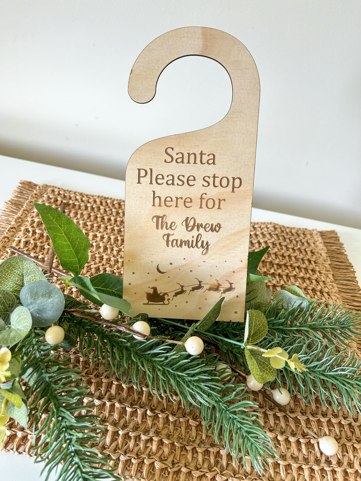 Santa Please Stop Here Door Hanger