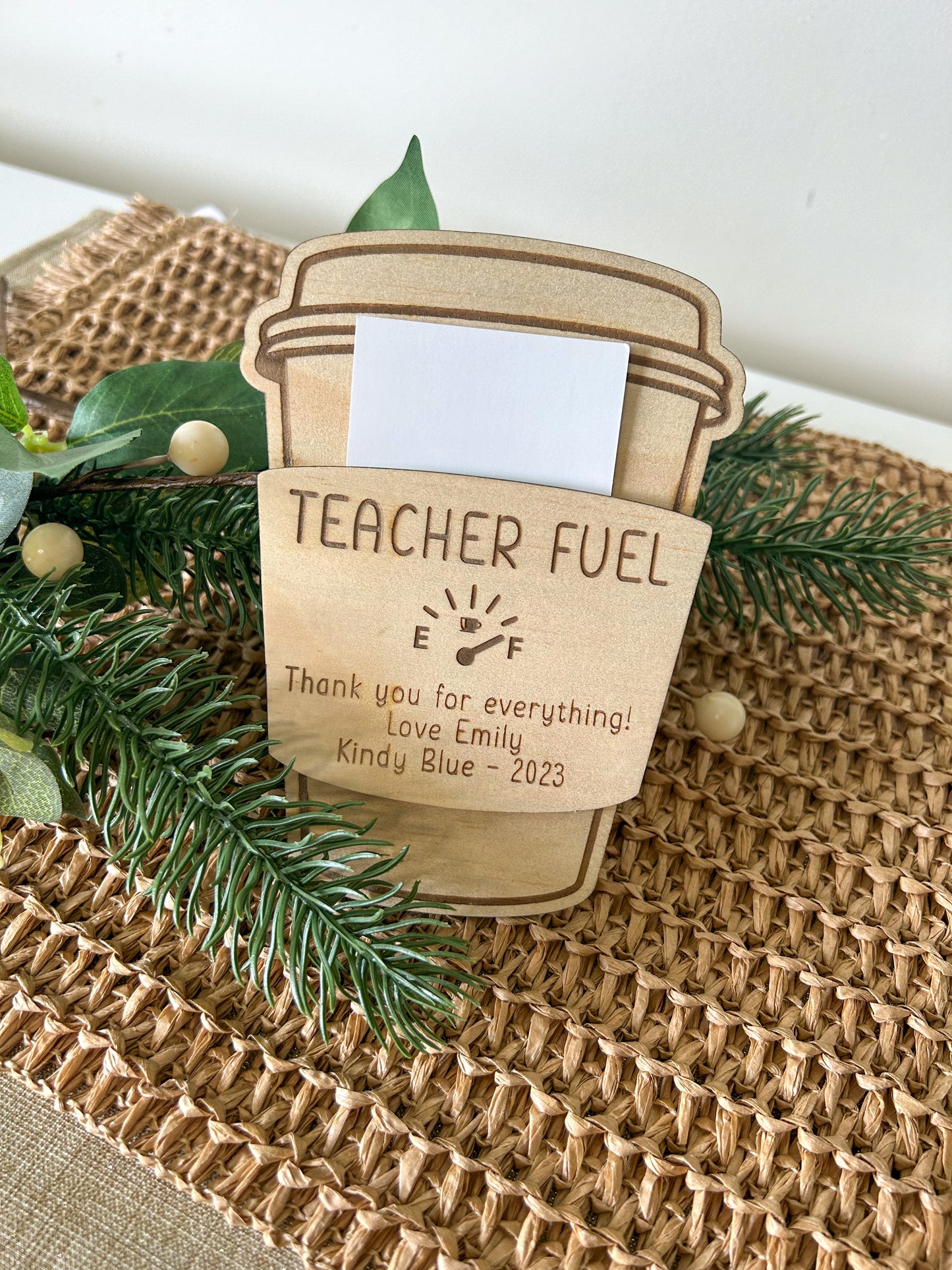 Coffee Cup Gift Card Holder - Teacher Fuel