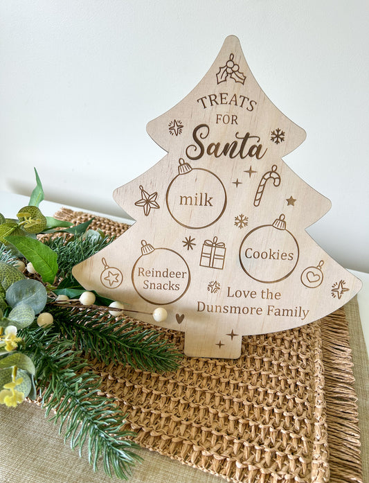 Personalised Santa Treat Board Christmas Tree