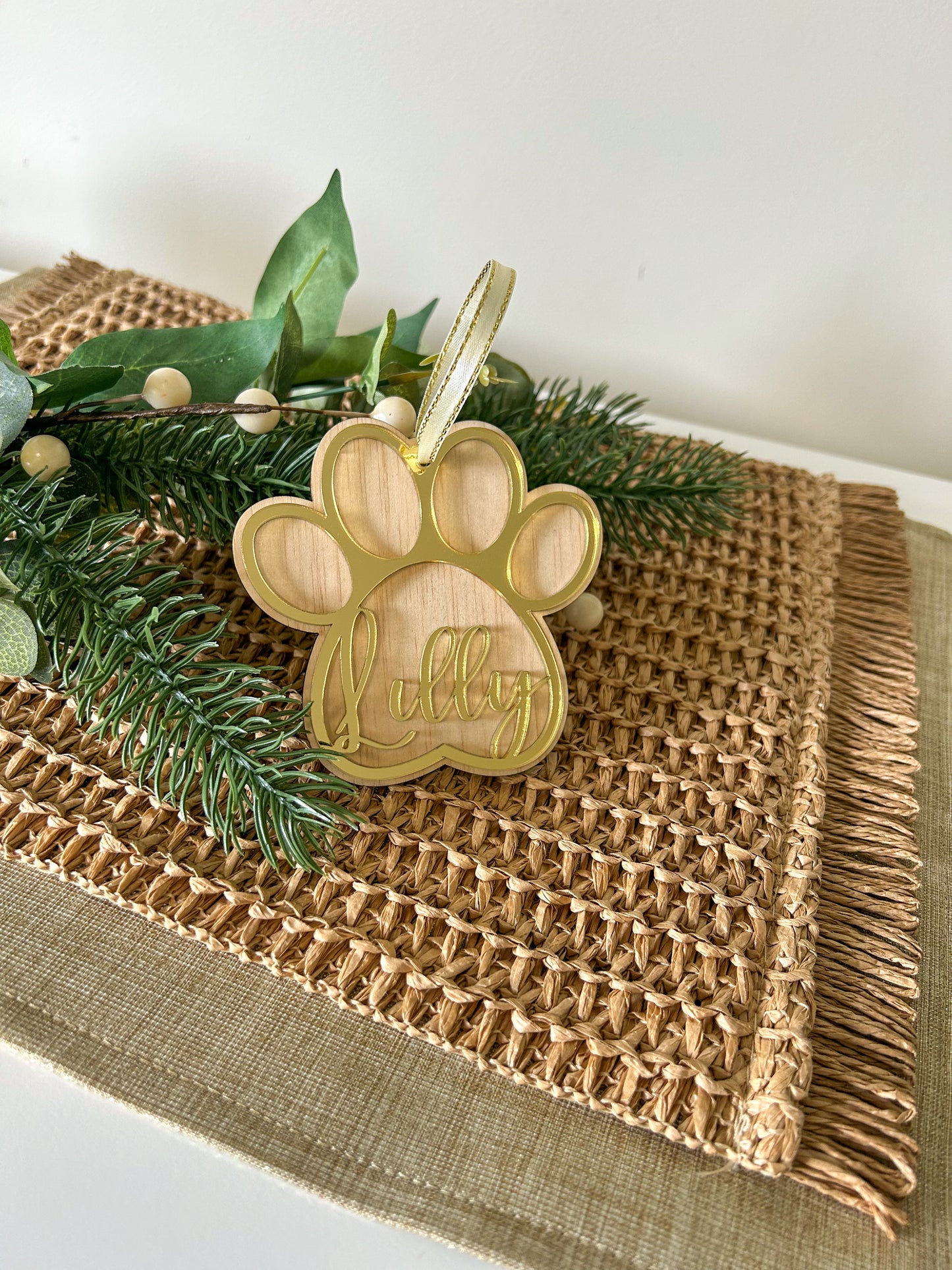 Paw Print Christmas Ornament