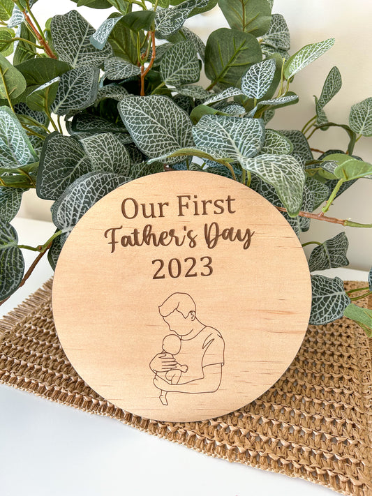 Our First Father's Day Plaque