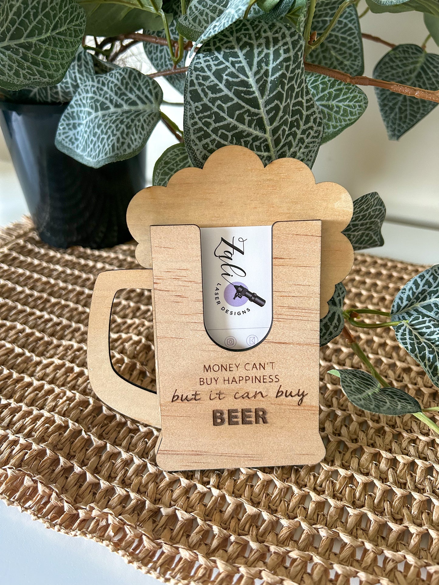 Beer Mug gift card holder