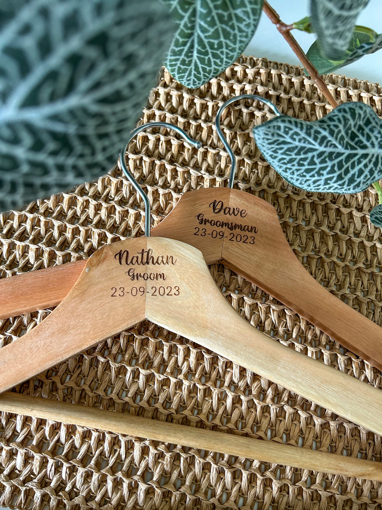 Engraved Wooden Coat Hanger