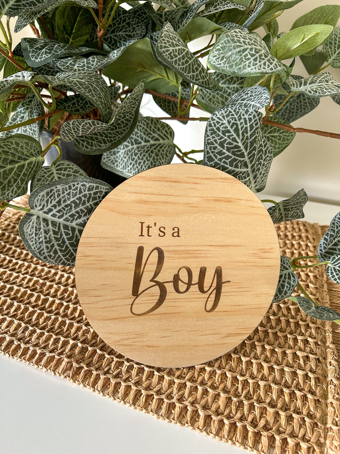 Reversible Gender announcement plaque