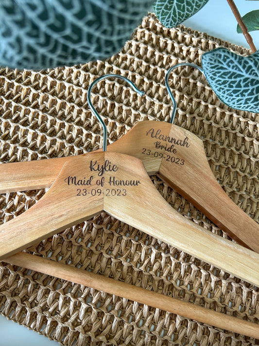 Engraved Wooden Coat Hanger
