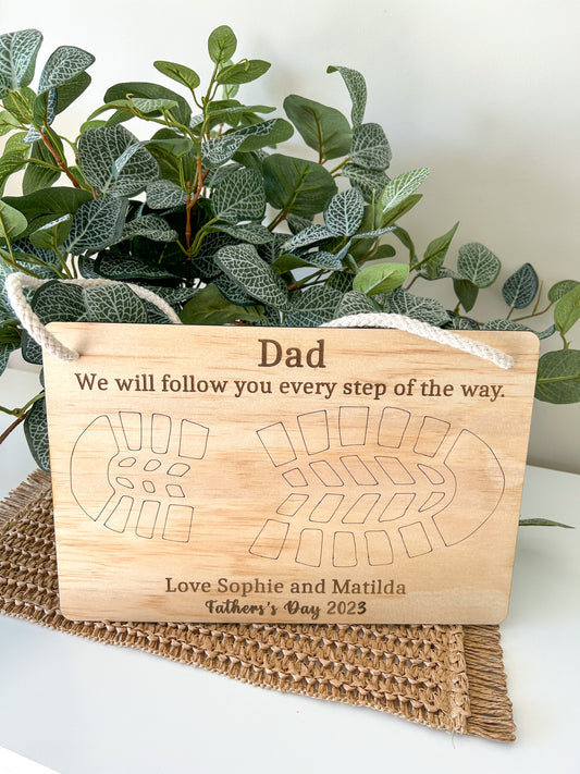 Every Step Foot Print Plaque