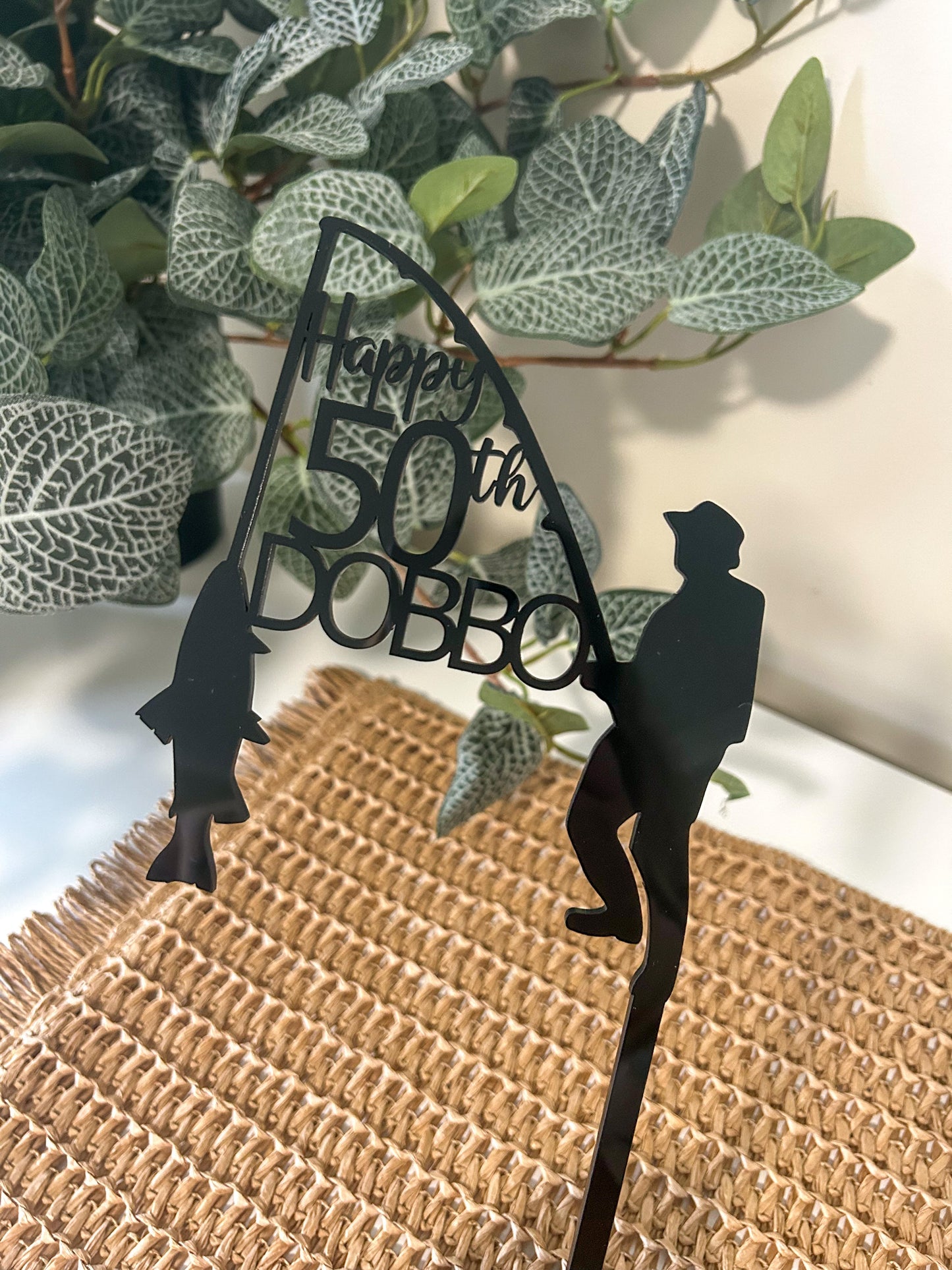 Personalised Fishing Cake Topper