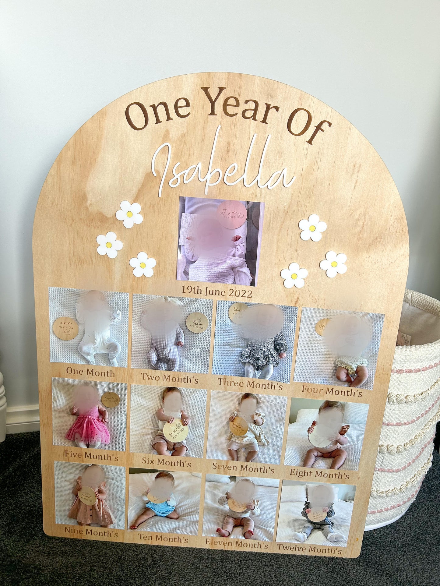 First Birthday Photo Board