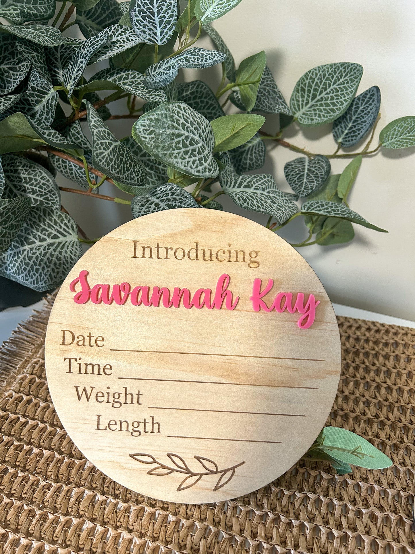 Personalised Birth Announcement Disc