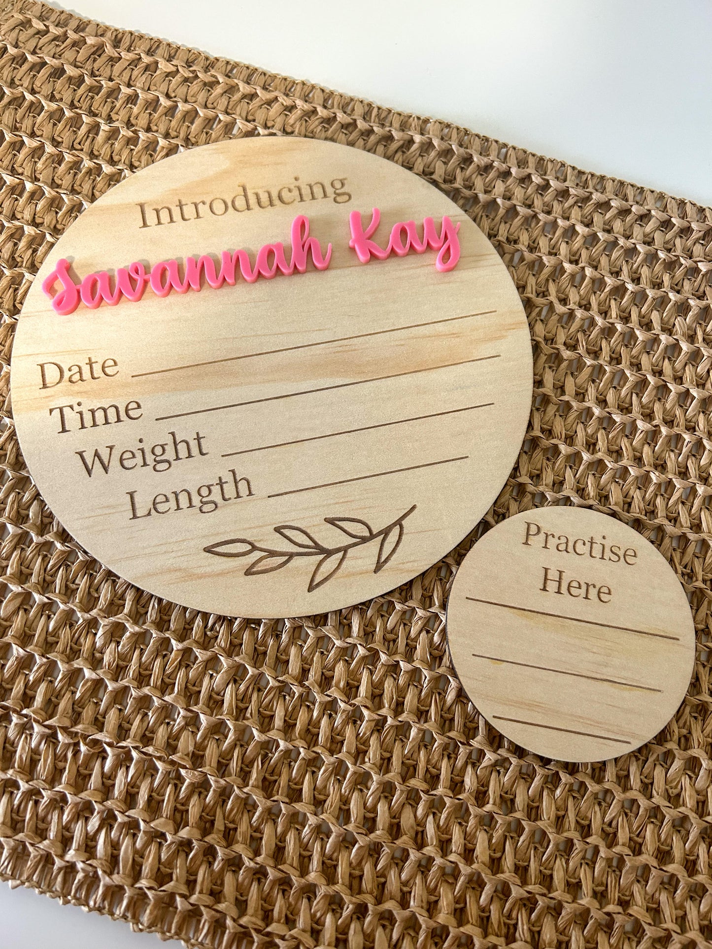 Personalised Birth Announcement Disc