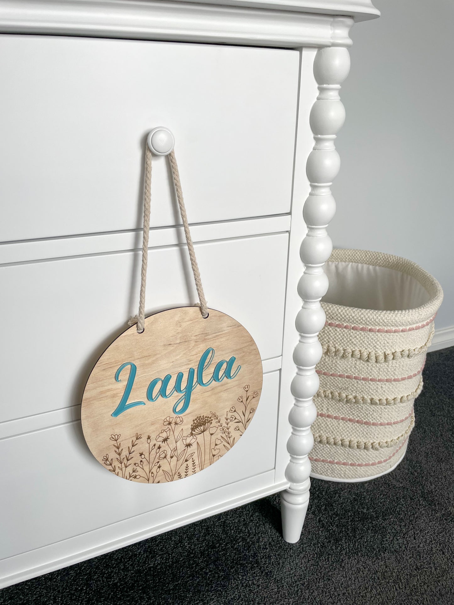 baby kids wooden name plaque