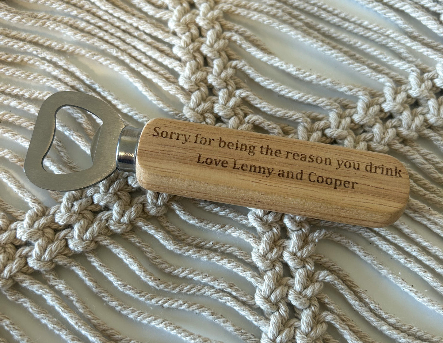 Personalised bottle opener