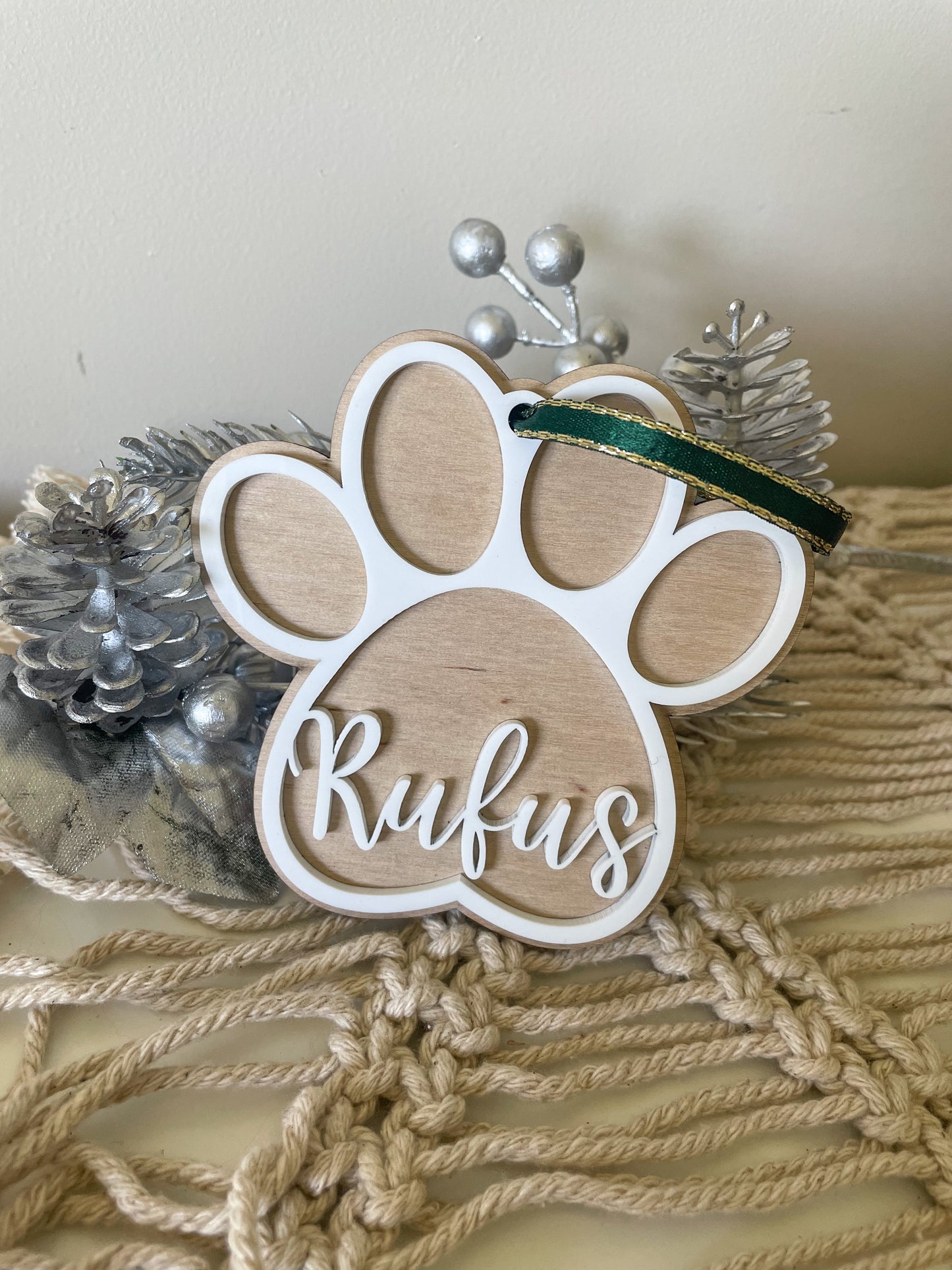 Paw Print Christmas Ornament