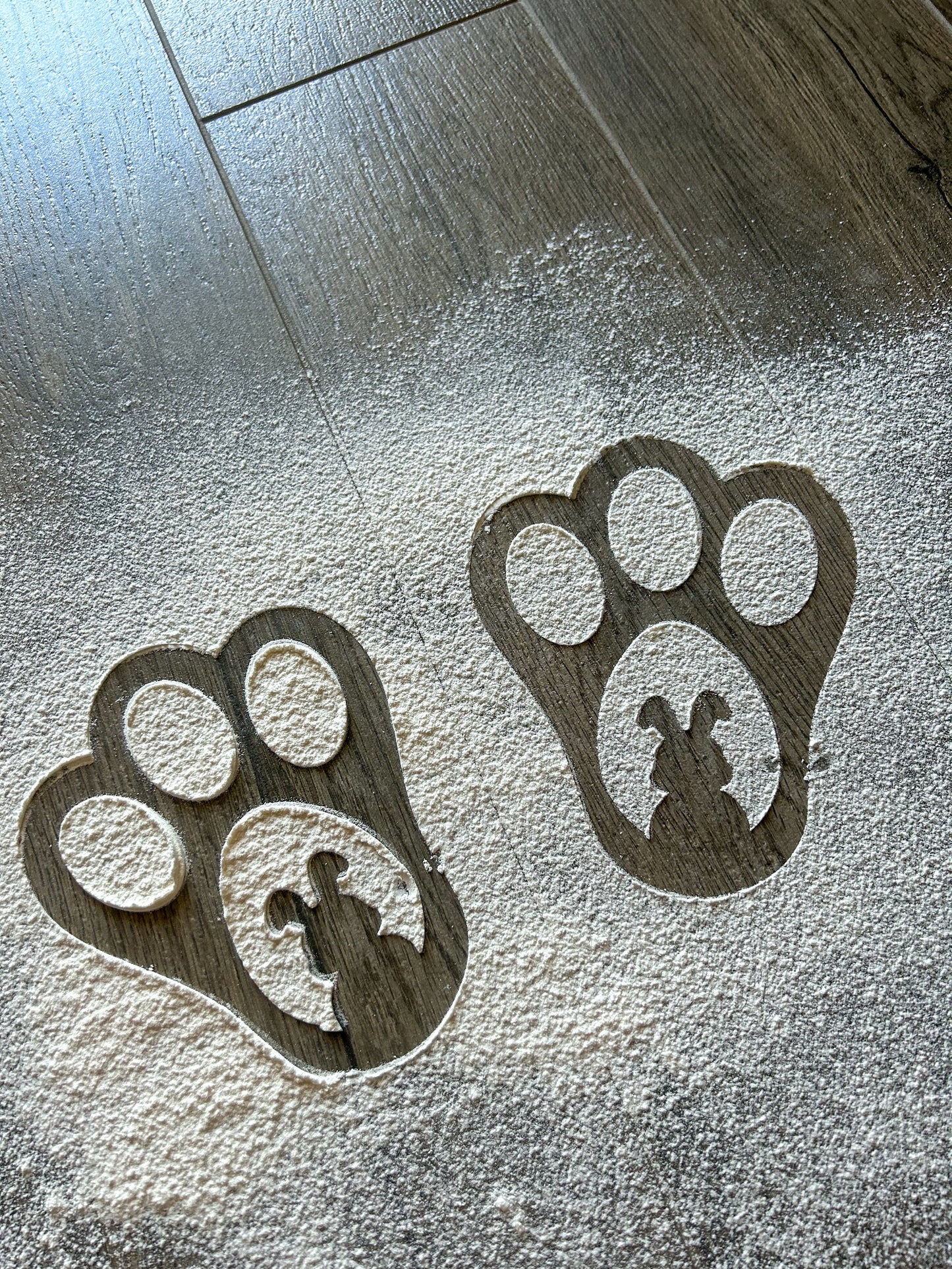 Easter Bunny paw print Stencil