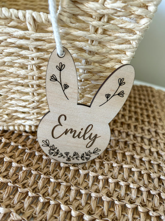 Engraved Easter bunny tag