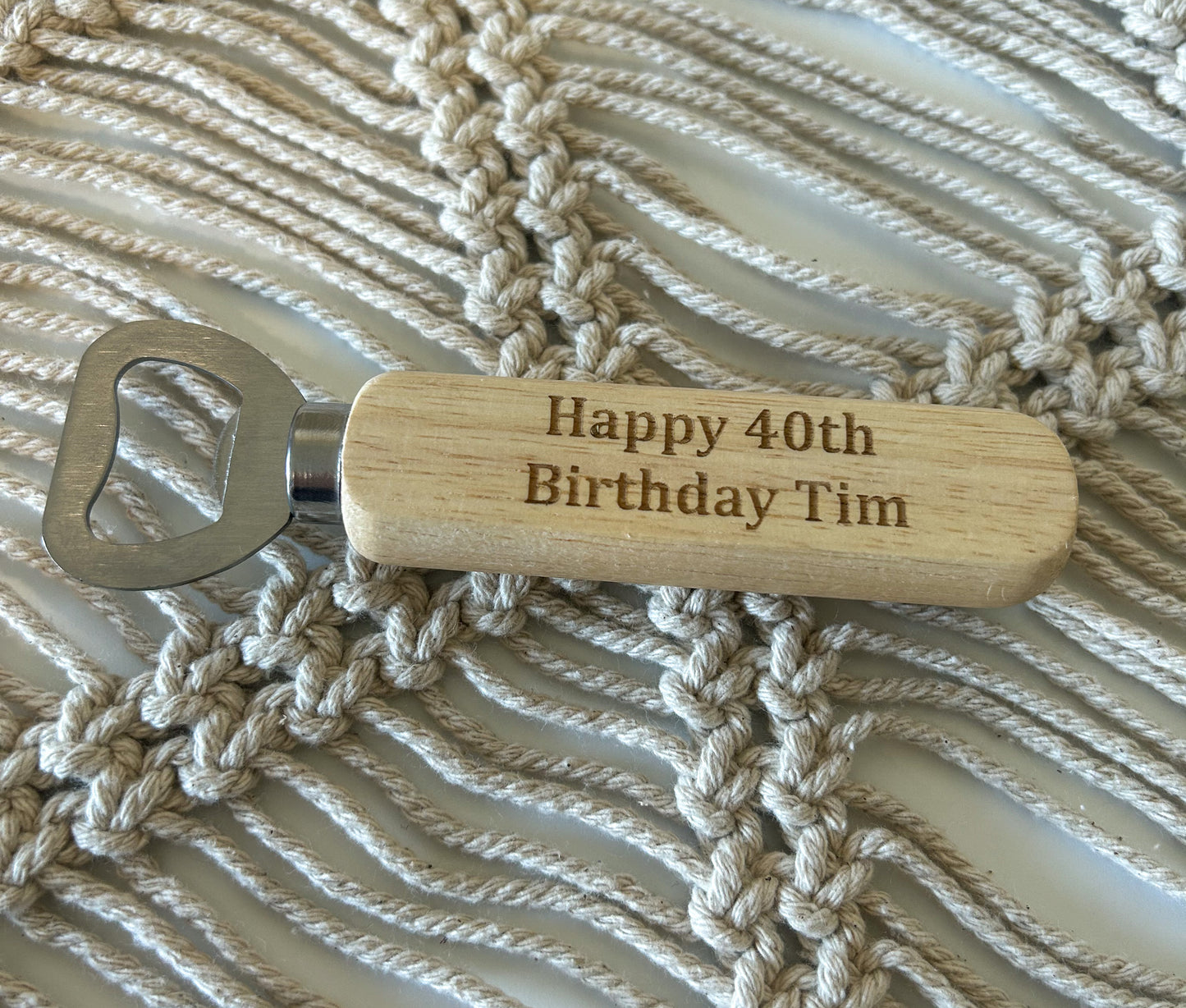 Personalised bottle opener