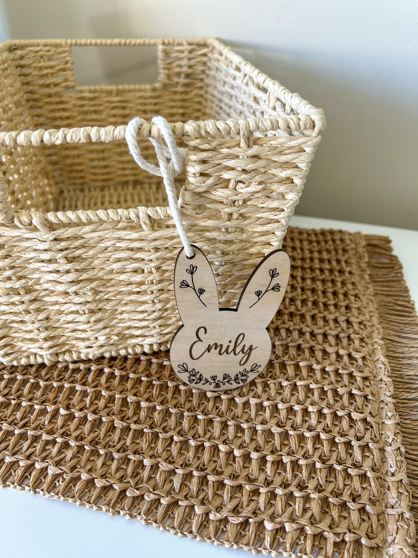 Engraved Easter bunny tag