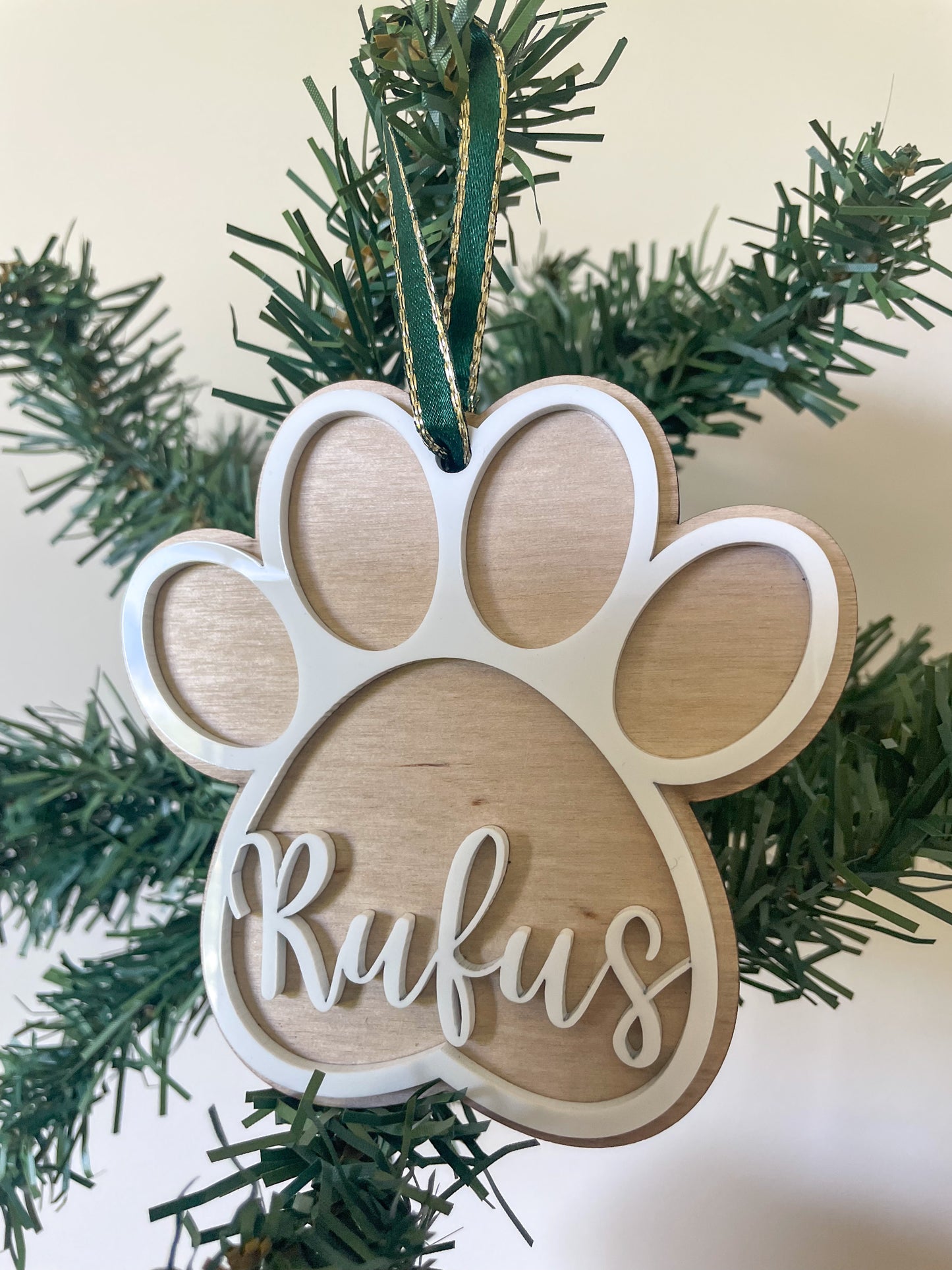 Paw Print Christmas Ornament