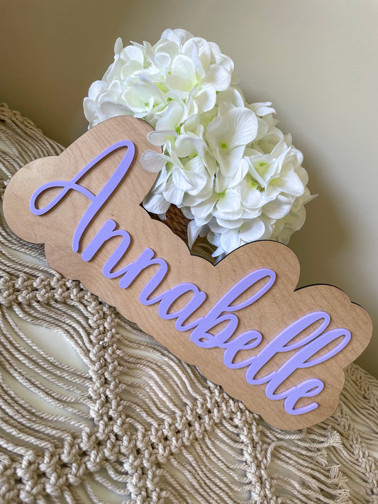 Double Layer Name Plaque