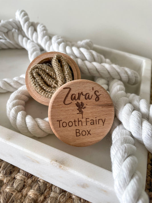 wooden tooth fairy box